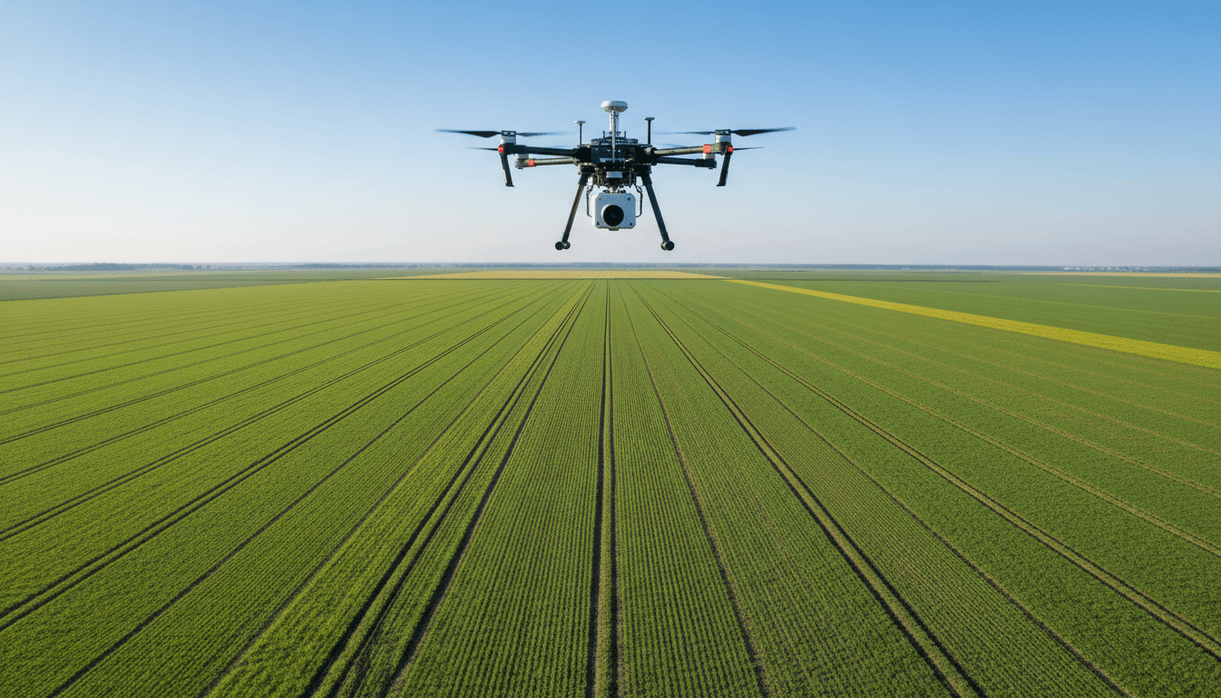 Polinización asistida con dron en cultivo